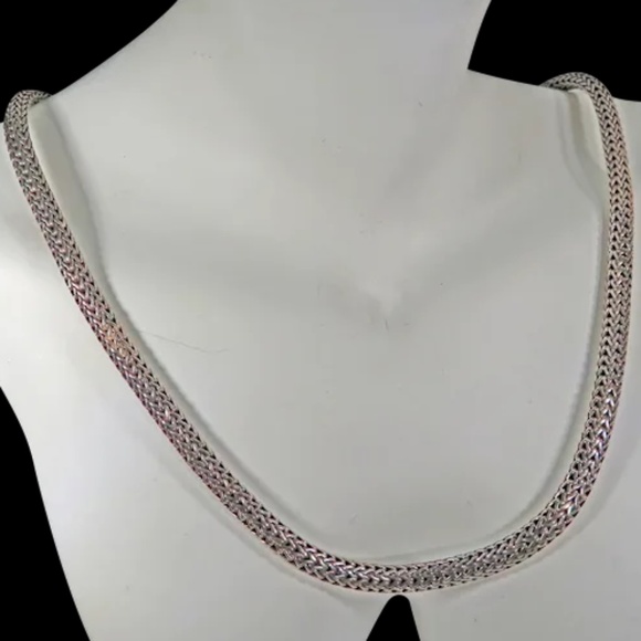 Vintage John Hardy Sterling Silver Wheat Necklace 4mm - Picture 2 of 5